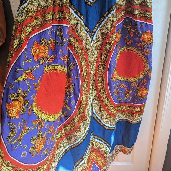 Vintage 70s vibrant print maxi dress - Picture 5 of 14